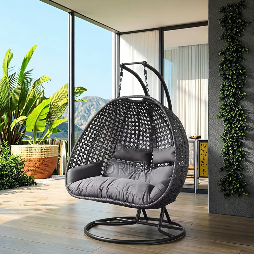 Office Chair : 2-Person Outdoor Hanging Wicker Swing Chair