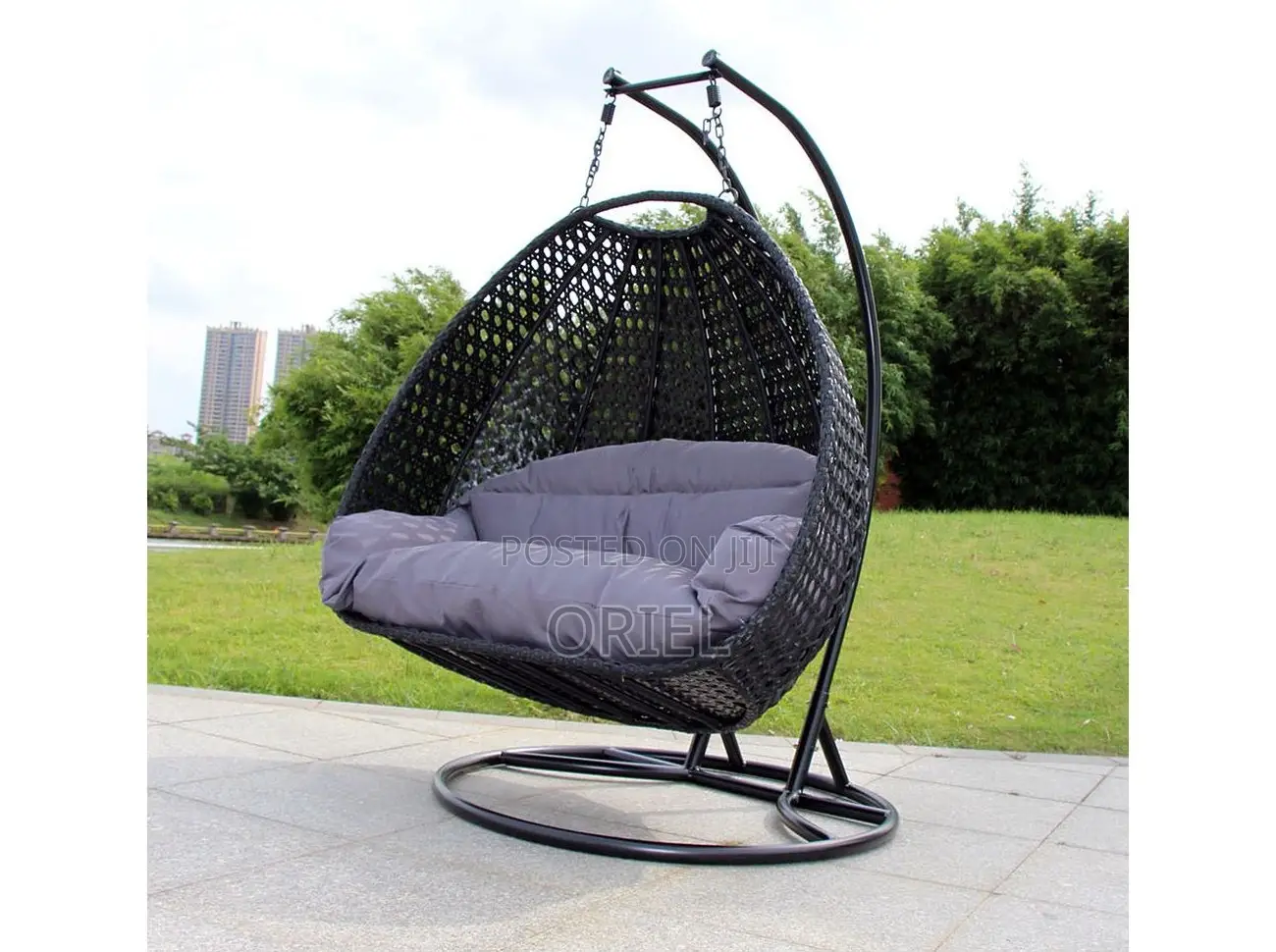 Office Chair : 2-Person Outdoor Hanging Wicker Swing Chair