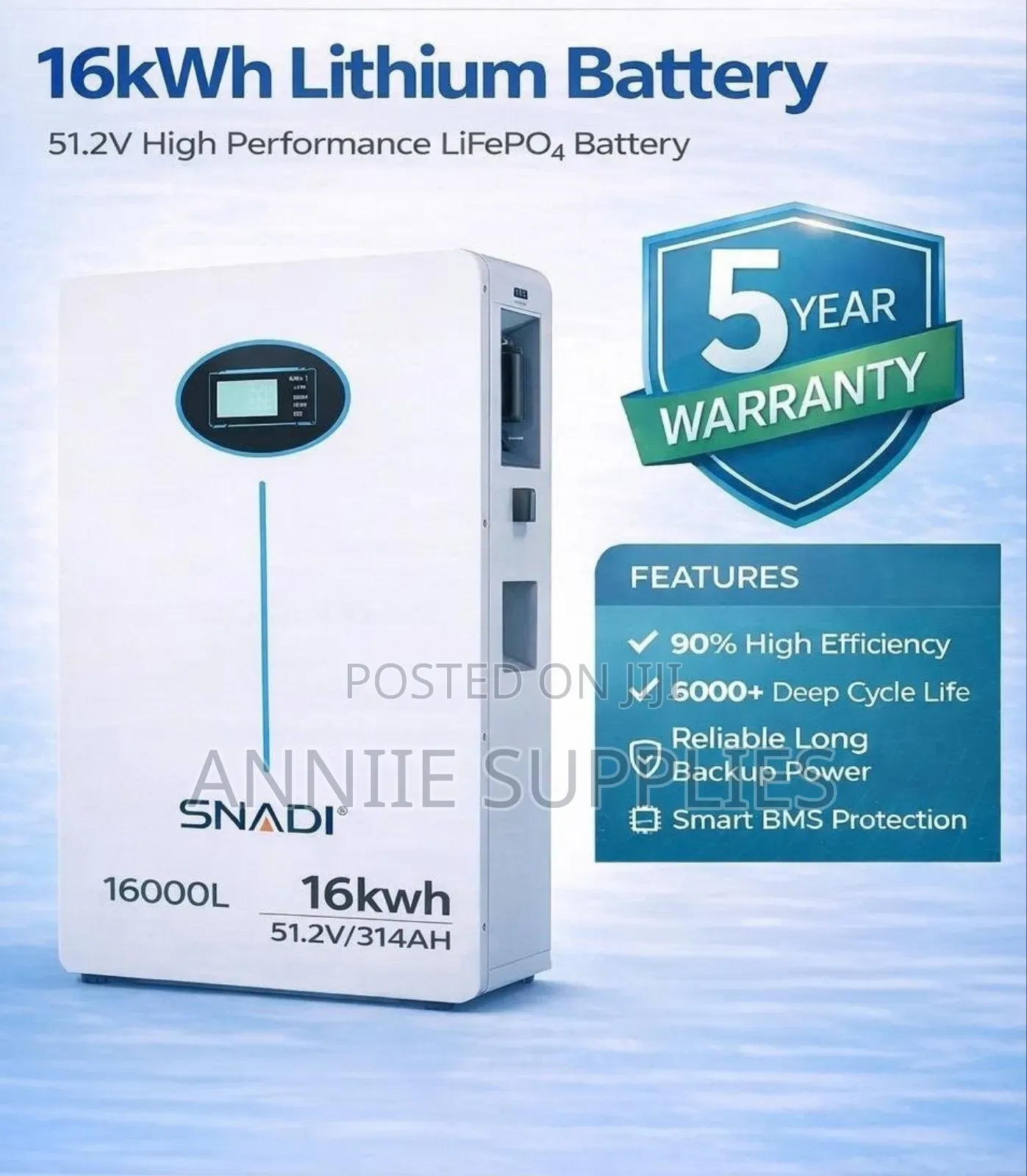 16 KWH Lithium Battery