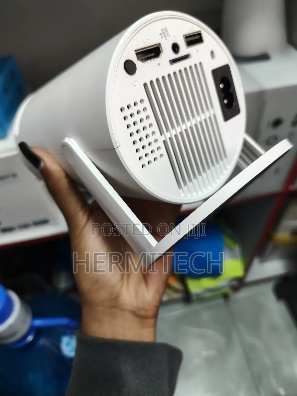 Hy 300 Projector Featuring Wifi and Bluetooth 1800 Rotation Base
