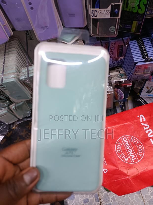 Sama Samsung Galaxy A73 Liquid Silicone Case With Cloth Lining -Mint - main view