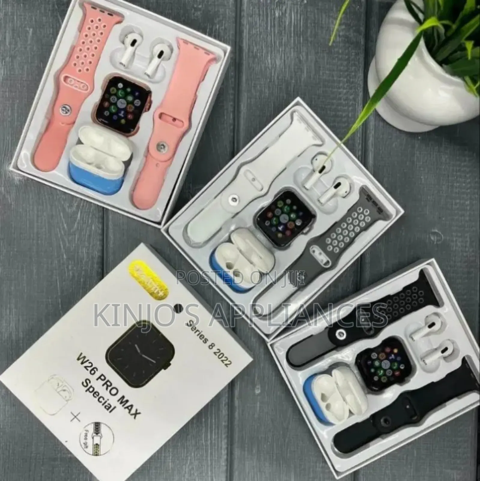 2 in 1 Strap Smart Watch With Free Earpods