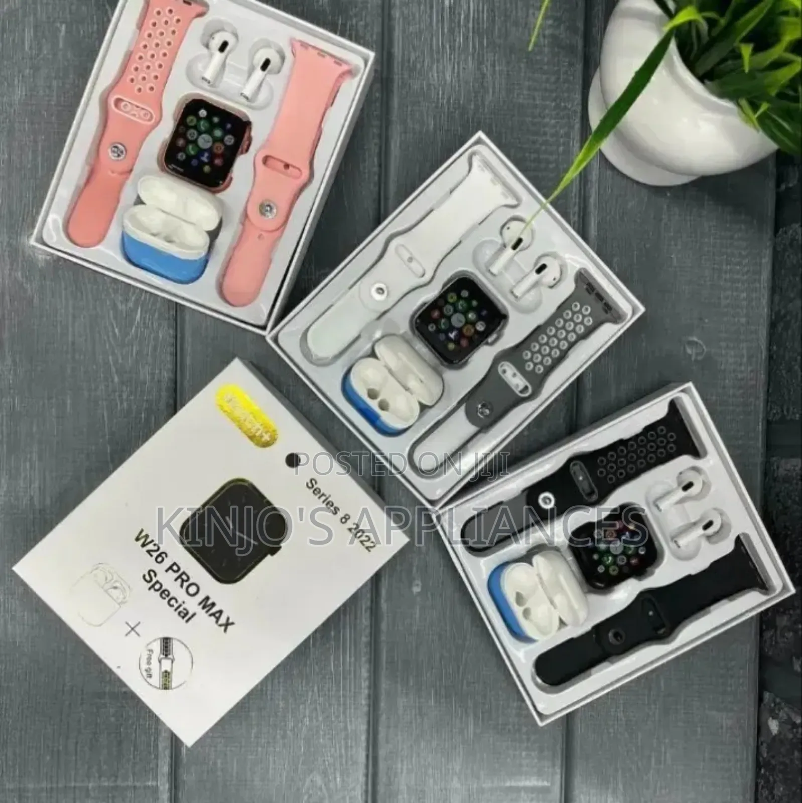 2 in 1 Strap Smart Watch With Free Earpods