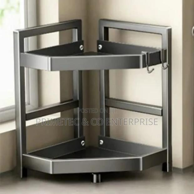 2tier Multifunctional Countertop Kitchen Corner Storage Rack - thumbnail 2