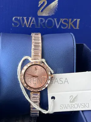 Swarovski Crystals Rose Gold Ladies Matrix Bangle Watch