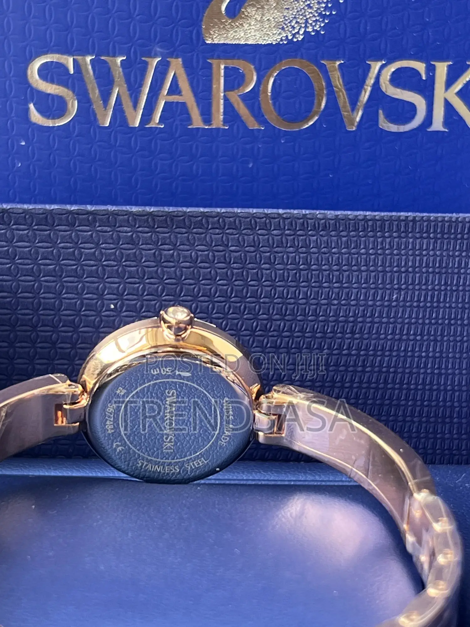 Swarovski Crystals Rose Gold Ladies Matrix Bangle Watch
