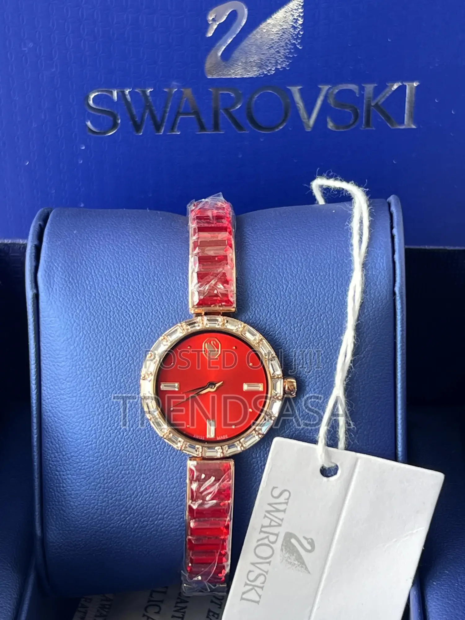 Swarovski Crystals Rose Gold Ladies Matrix Bangle Watch