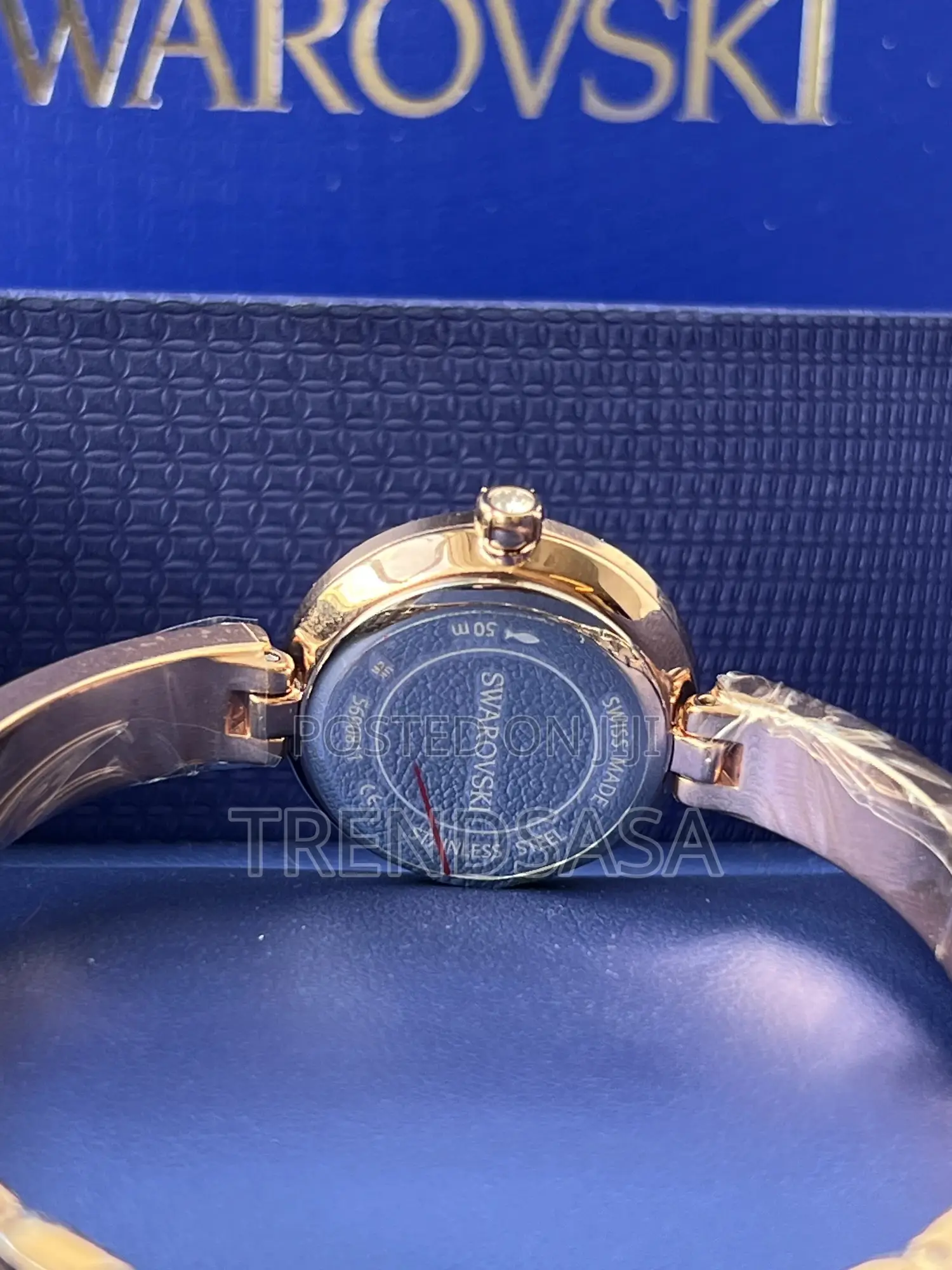 Swarovski Crystals Rose Gold Ladies Matrix Bangle Watch