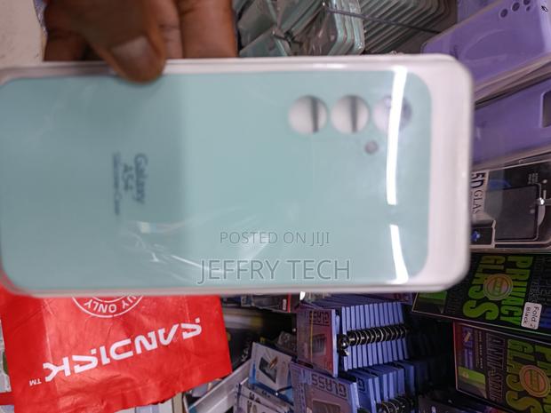 Pioni Samsung Galaxy A54 Liquid Silicone Case With Cloth Lining -Mint - main view