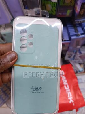Tipos Samsung Galaxy A53 Liquid Silicone Case With Cloth Lining -Mint - thumbnail 2
