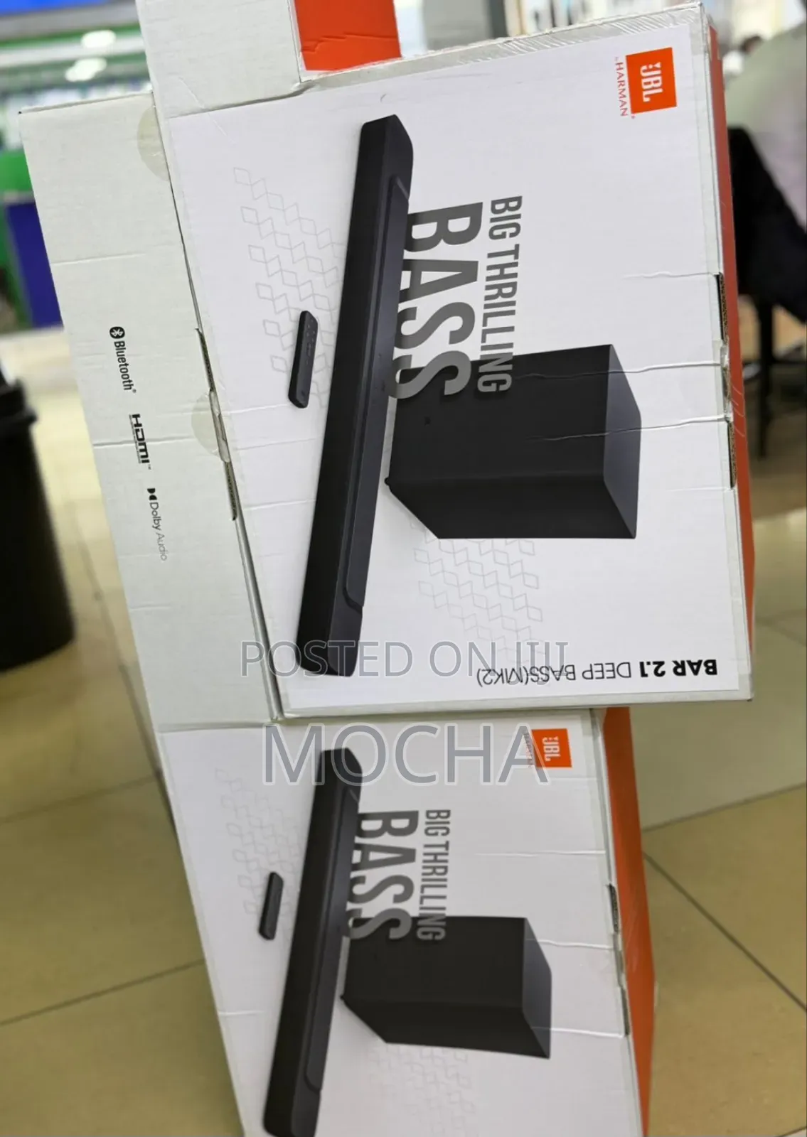 JBL Bar 2.1 Deep Bass (Mk2) Soundbar With Wireless Subwoofer