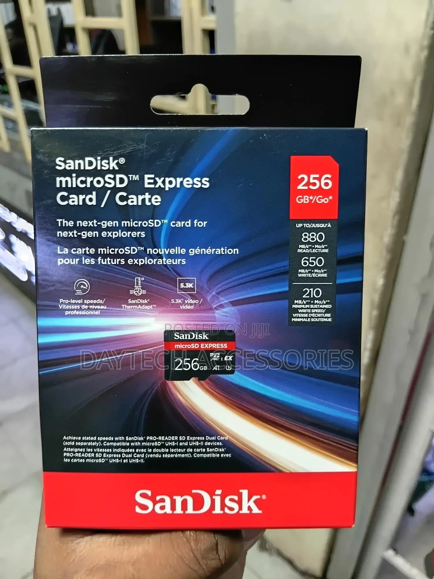 Sandisk 256gb Express Microsd Card Up to 880mb/S Read 650mb/S Write.
