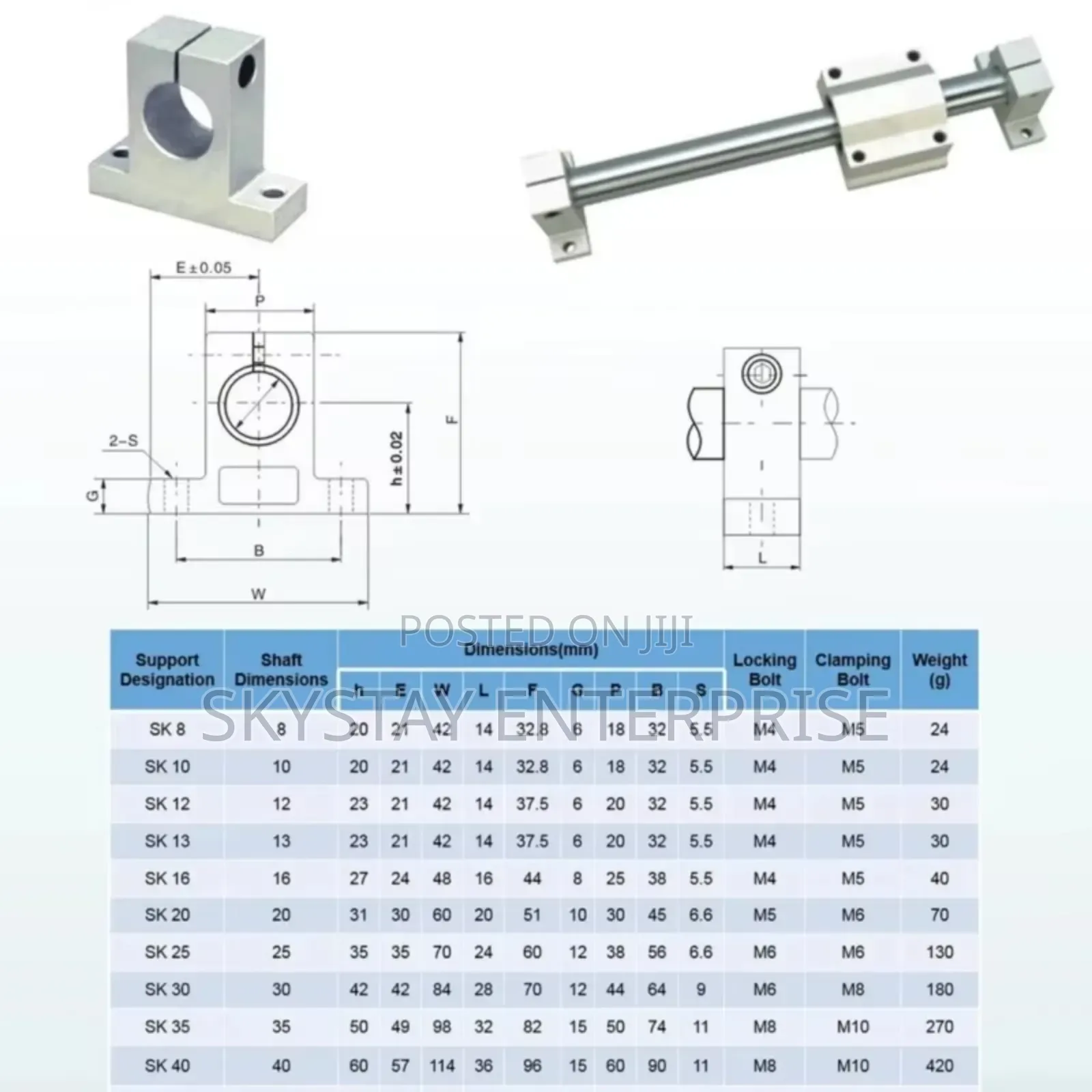 Scs20 Linear Rail 20*1200mm Pair