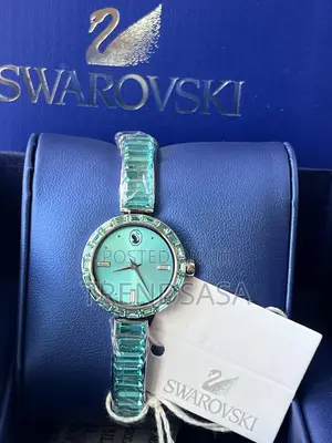 Swarovski Crystals Silver Ladies Matrix Bangle Watch