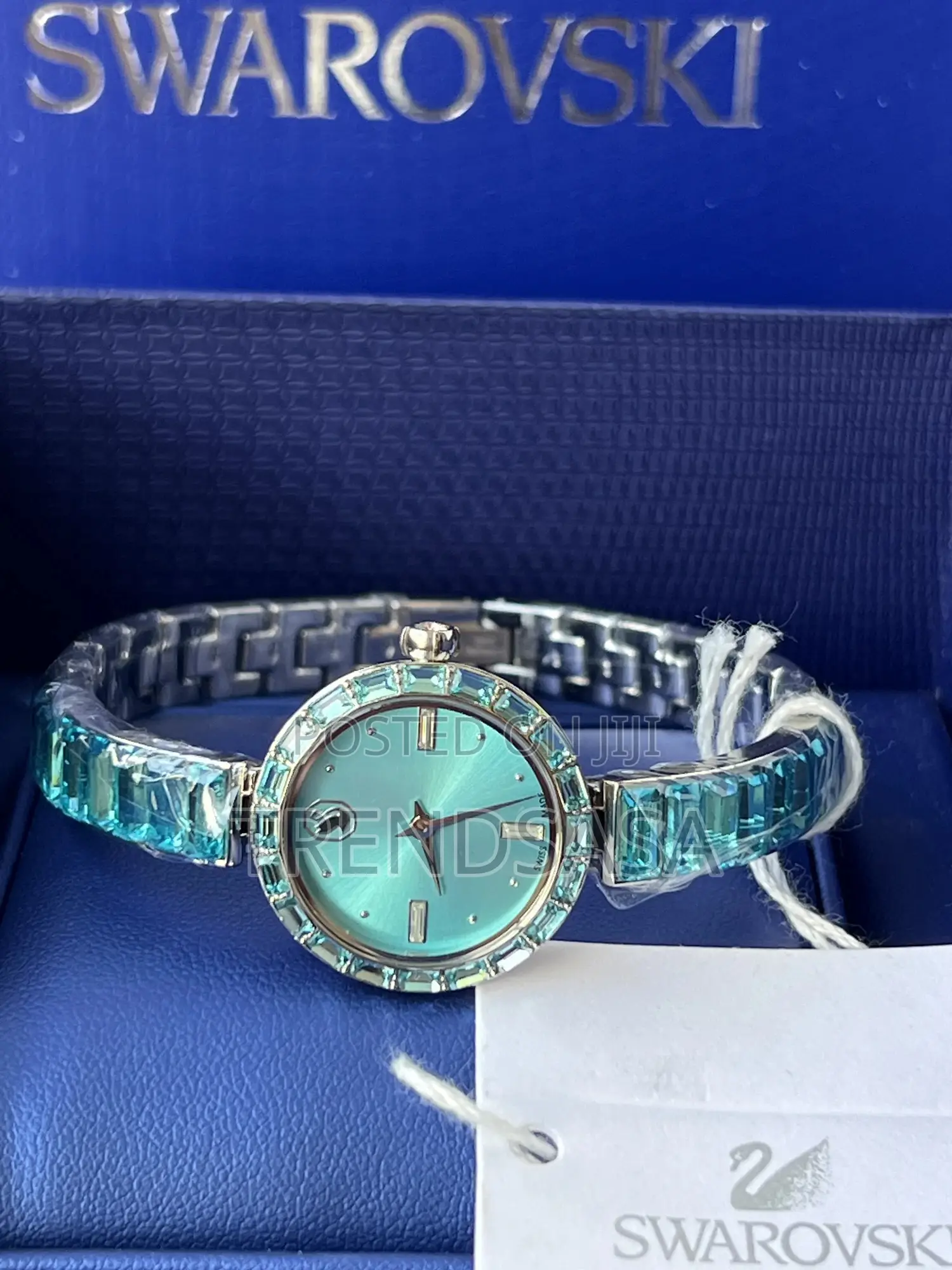 Swarovski Crystals Silver Ladies Matrix Bangle Watch