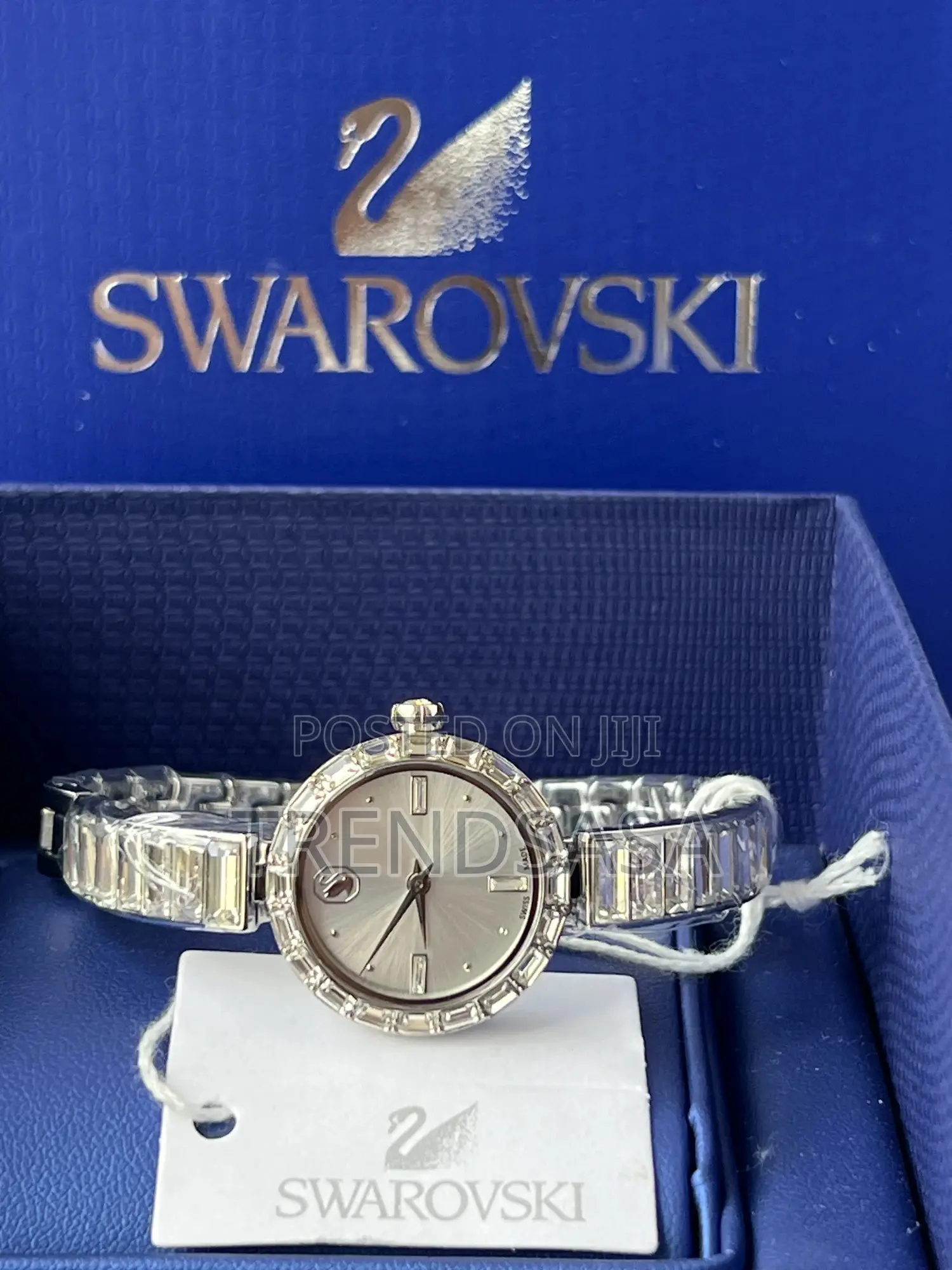 Swarovski Crystals Silver Ladies Matrix Bangle Watch