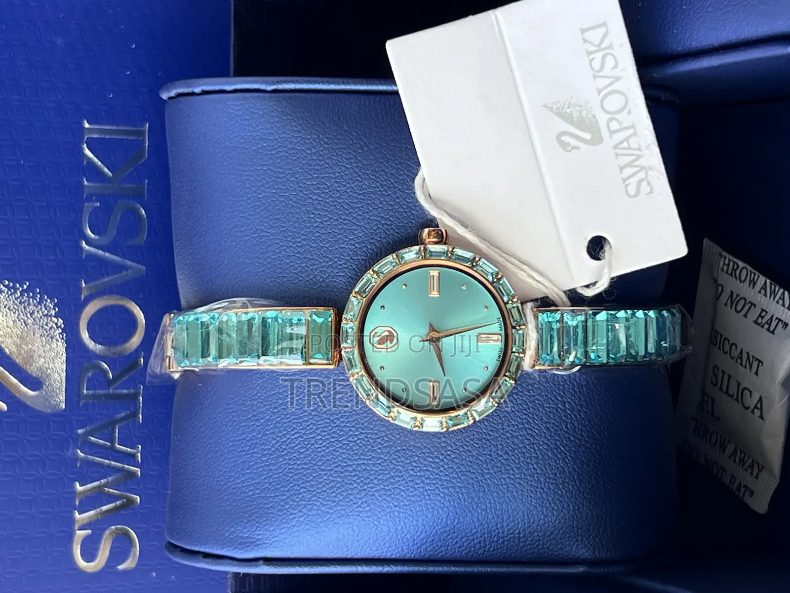 Swarovski Crystals Rose Gold Ladies Matrix Bangle Watch