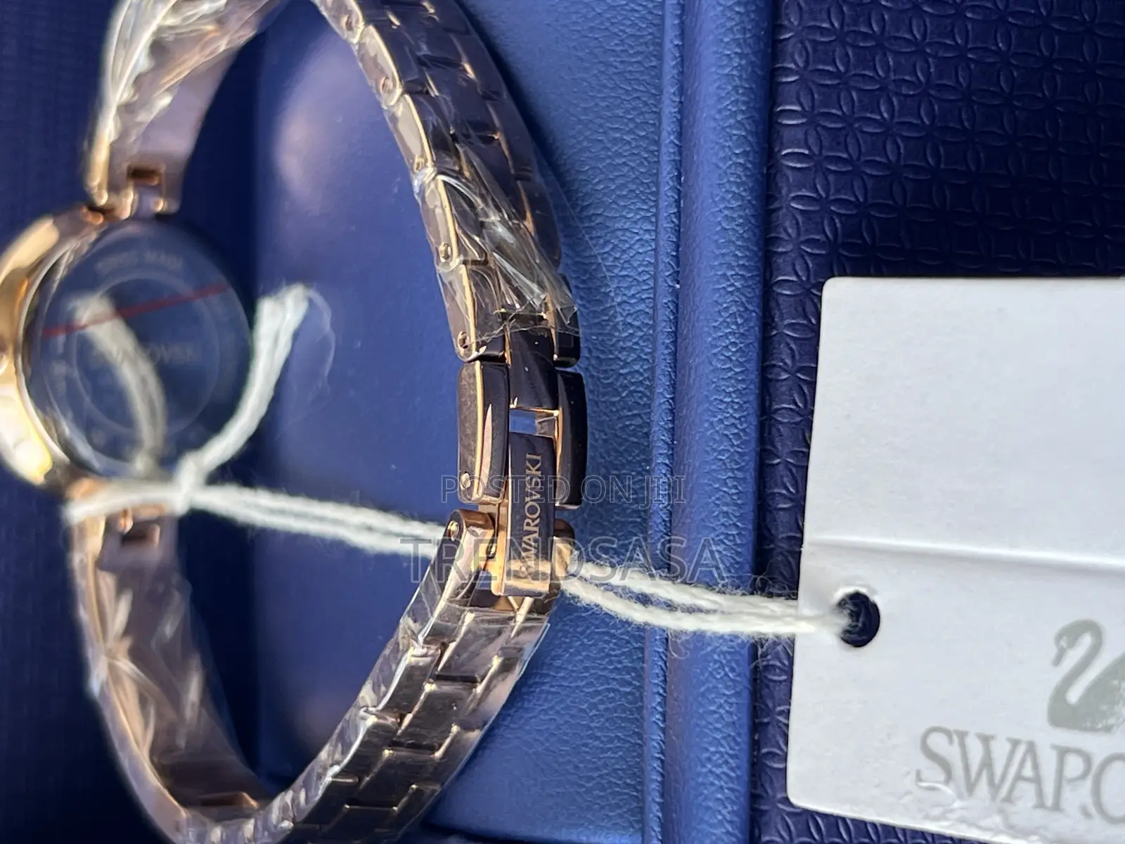 Swarovski Crystals Rose Gold Ladies Matrix Bangle Watch