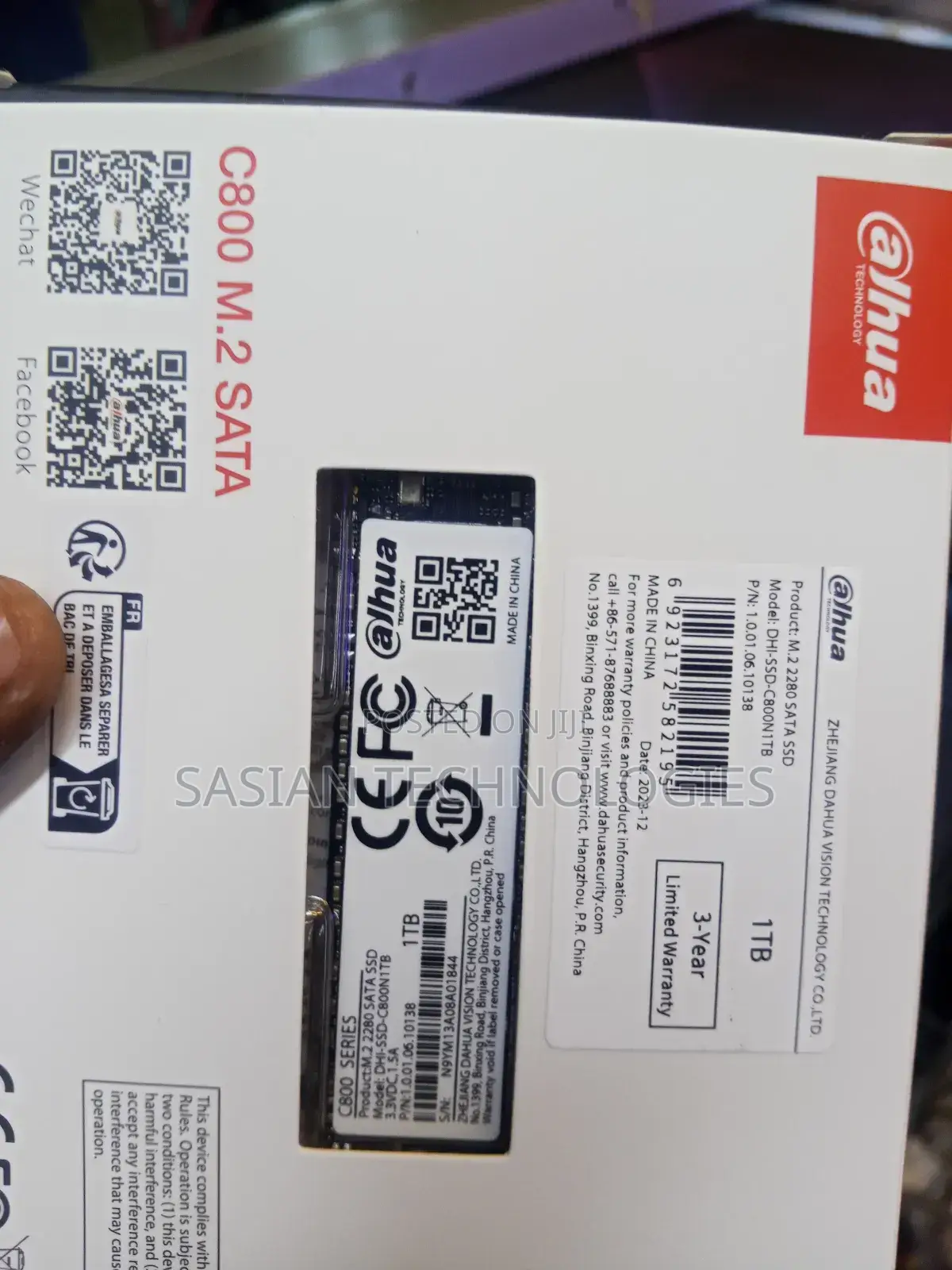 Dahua Nvme SSD 1tb Double Notch Available