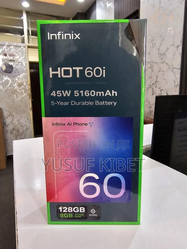 New Infinix Hot 60i 128 GB Silver - thumbnail 2
