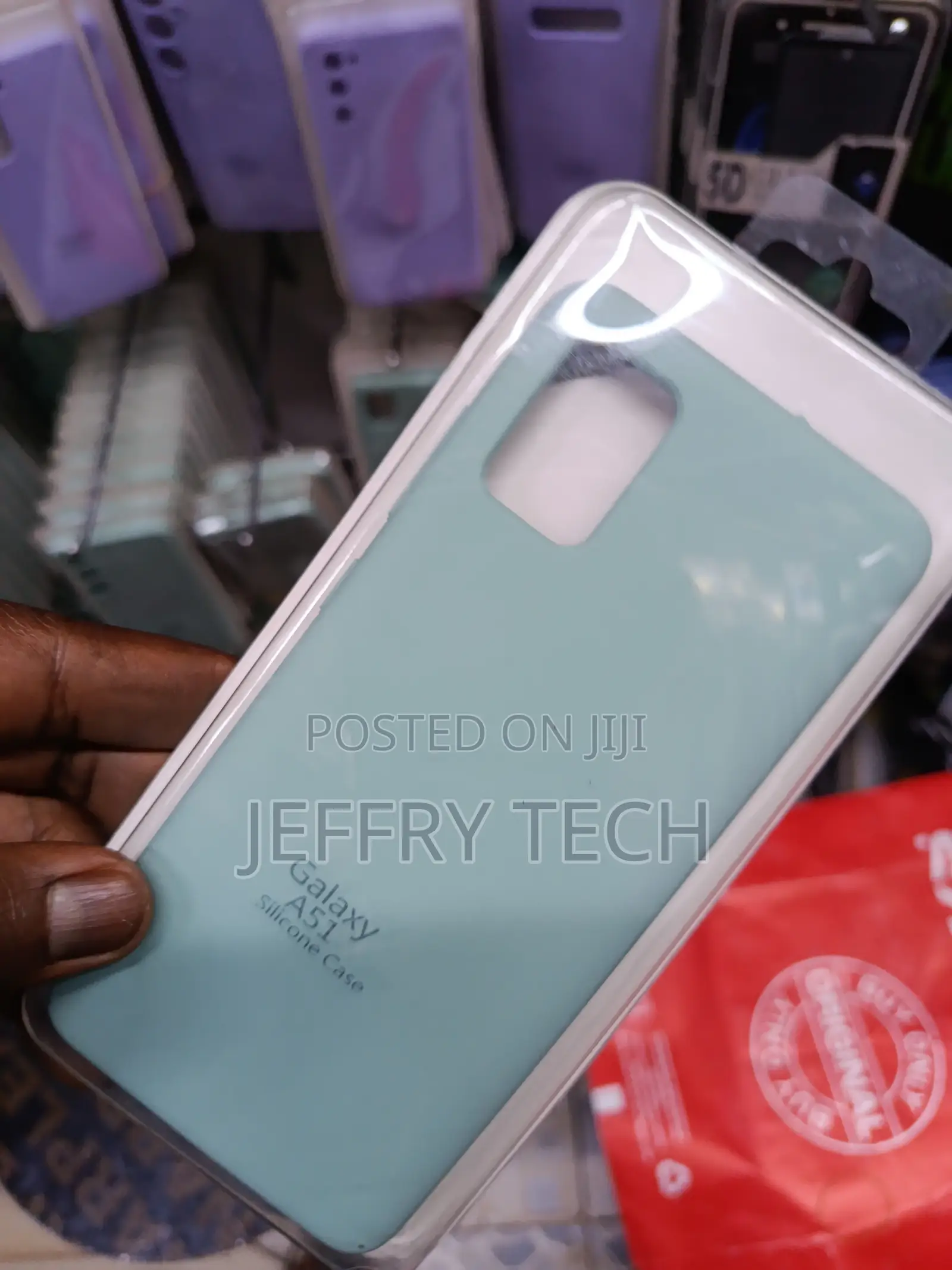 Yarxia Samsung Galaxy A51 Liquid Silicone Case With Cloth Lining -Mint