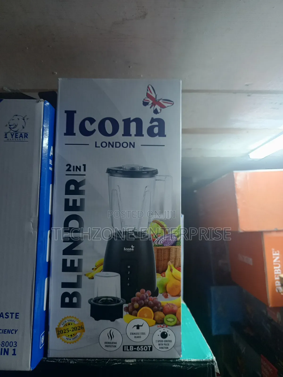 Icona 2 in 1 Blender With Grinder With Powerful Motor 