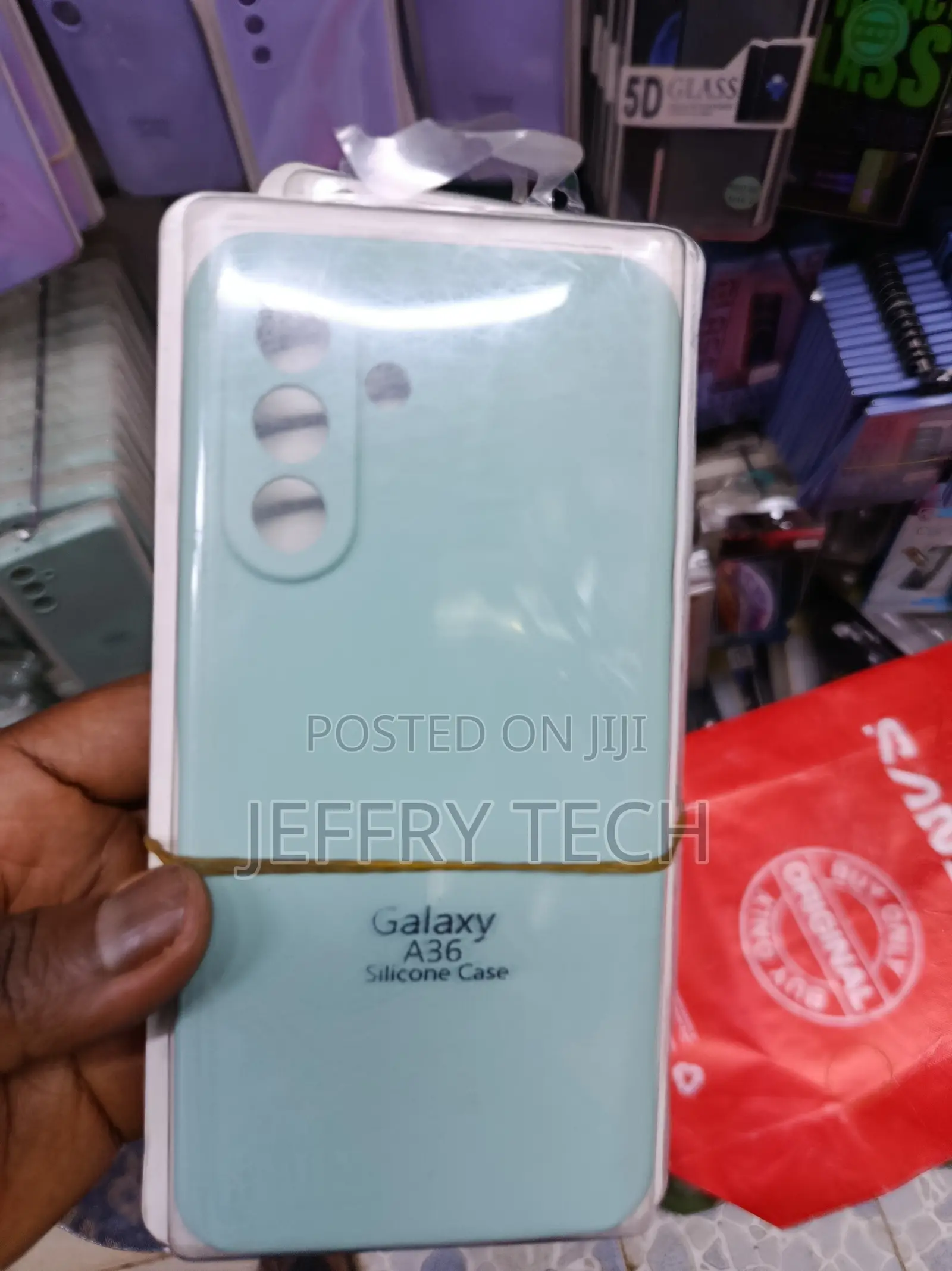 Qasyfanc Liquid Silicone Case for Samsung Galaxy A36 Case -Mint Green