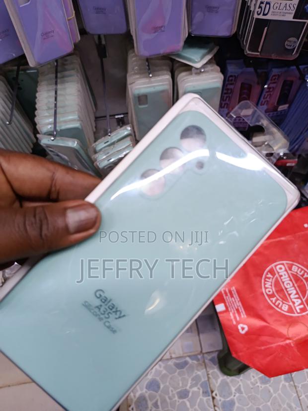 Byvu Samsung Galaxy A35 Liquid Silicone Case With Cloth Lining -Mint - thumbnail 3