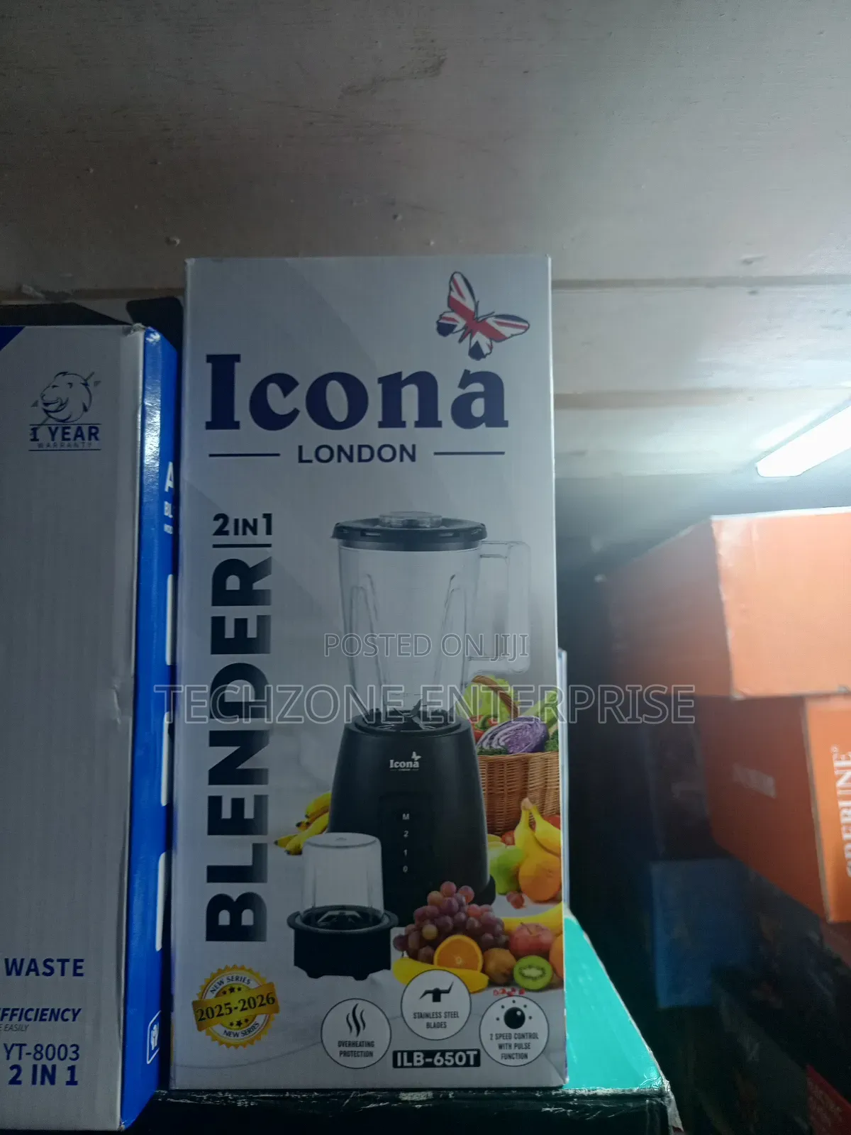 Icona 2 in 1 Blender With Stainless Steel Blades