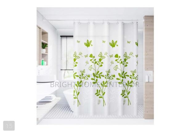 Floral Green Shower Curtain - main view