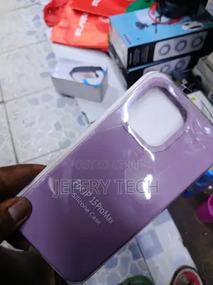 Cofker iPhone 15 Pro Max Liquid Silicone Case With Cloth Lining-Purple