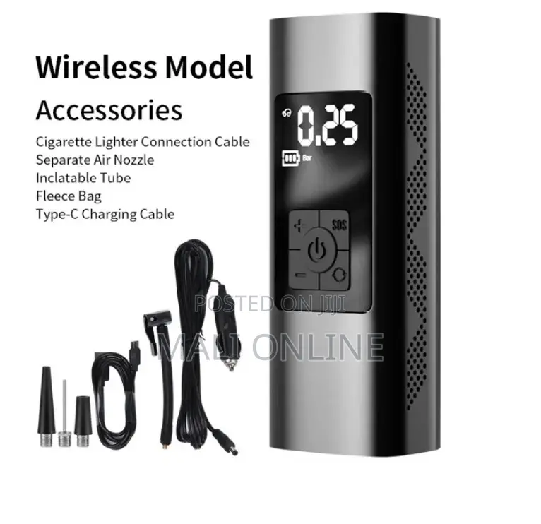 Car Air Pump Tire Inflator Led Display Digital Emergency Compressor