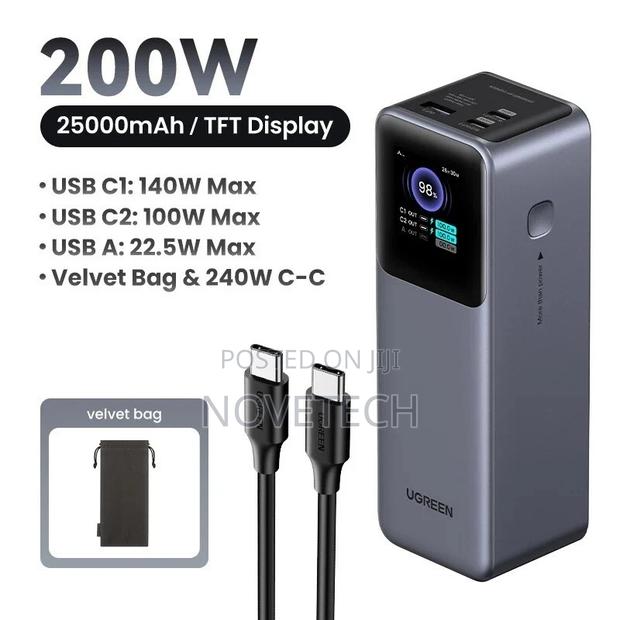 Ugreen 200w 25000mah Power Bank Pb722 Fast Charger Laptop Power Bank