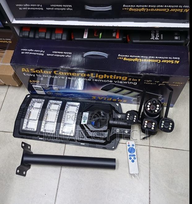 V380 Pro Solar Street Flood Light 4g Camera 450w
