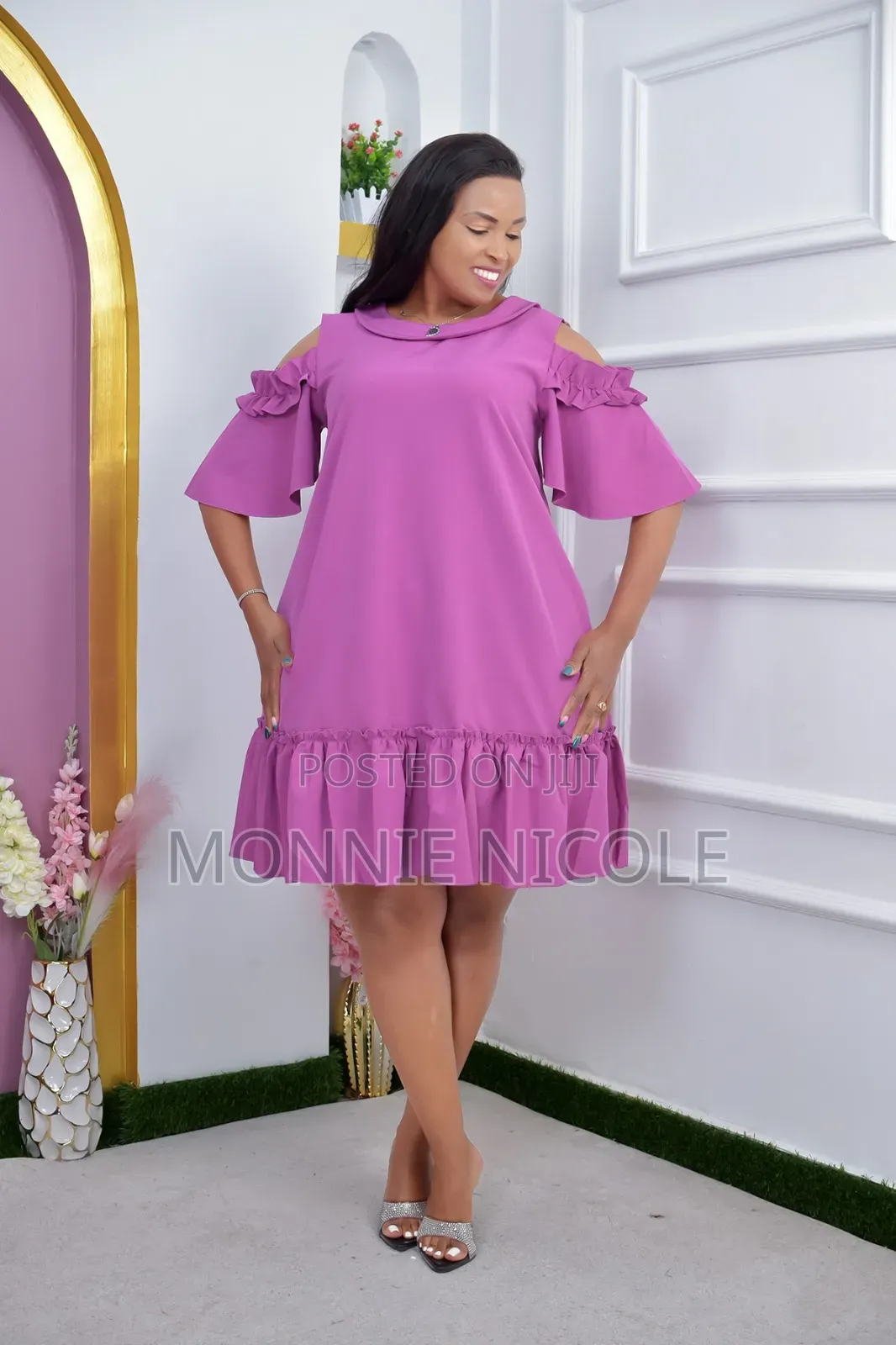Light Purple Shift Dress/Plus Size Dresses/Wear