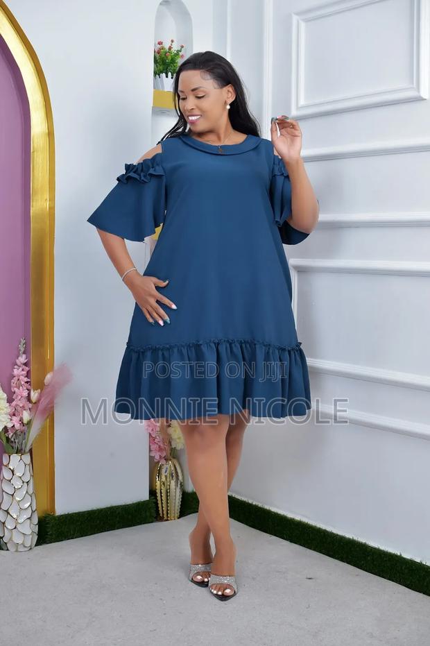 Navy Blue Shift Dress/Plus Size /Maternity - thumbnail 2