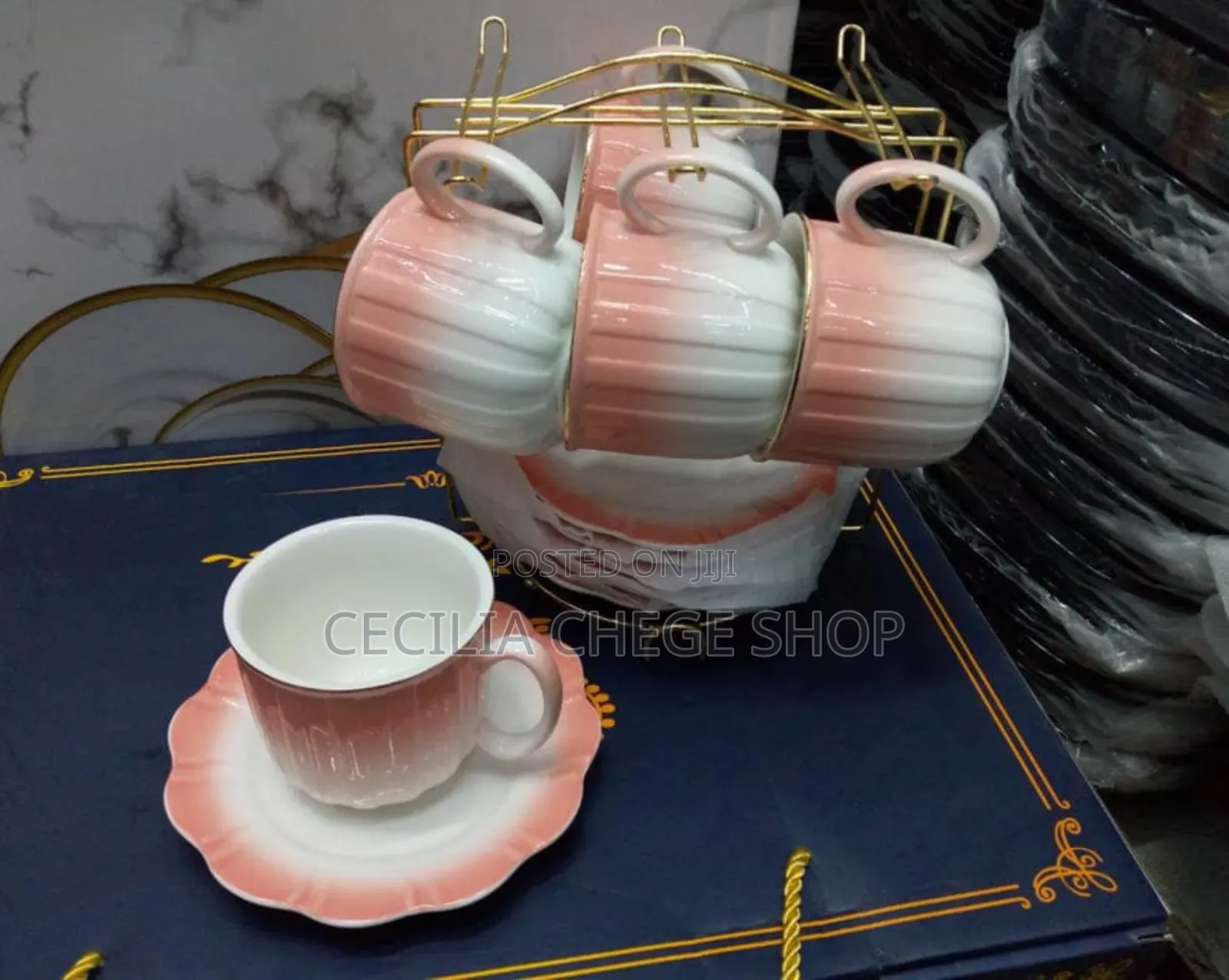 Cup and Saucer Set With Stand