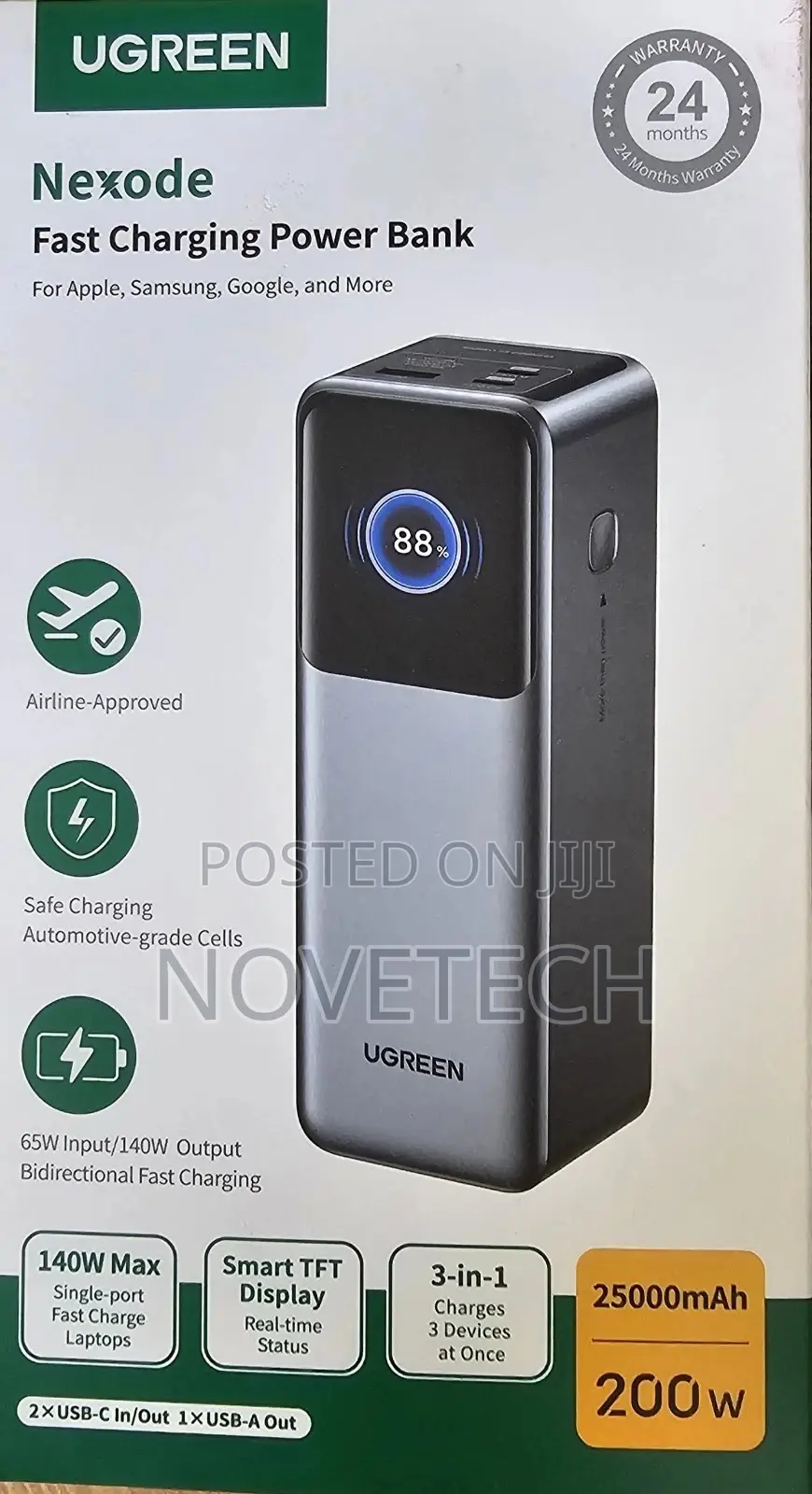 Ugreen 200w Nexode 25000mah Smart Power Bank Pb722 Fast Power Bank