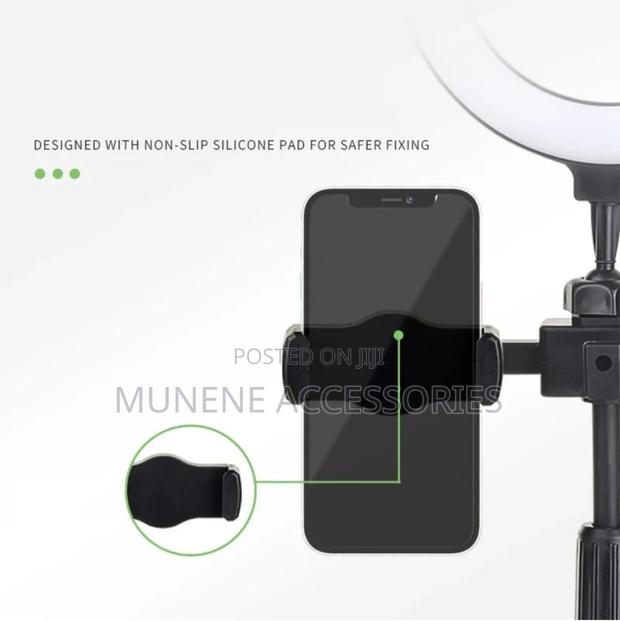Selfie Desktop Overhead Stand Height/Angle Adjustable 8" Led Ringlight - thumbnail 3