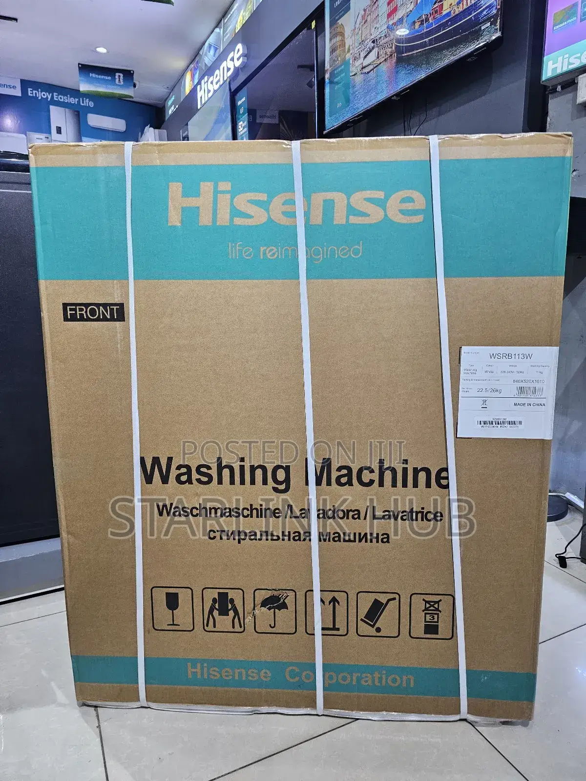 Hisense 11 Kg Twin Tub Washing Machine Wsrb113w