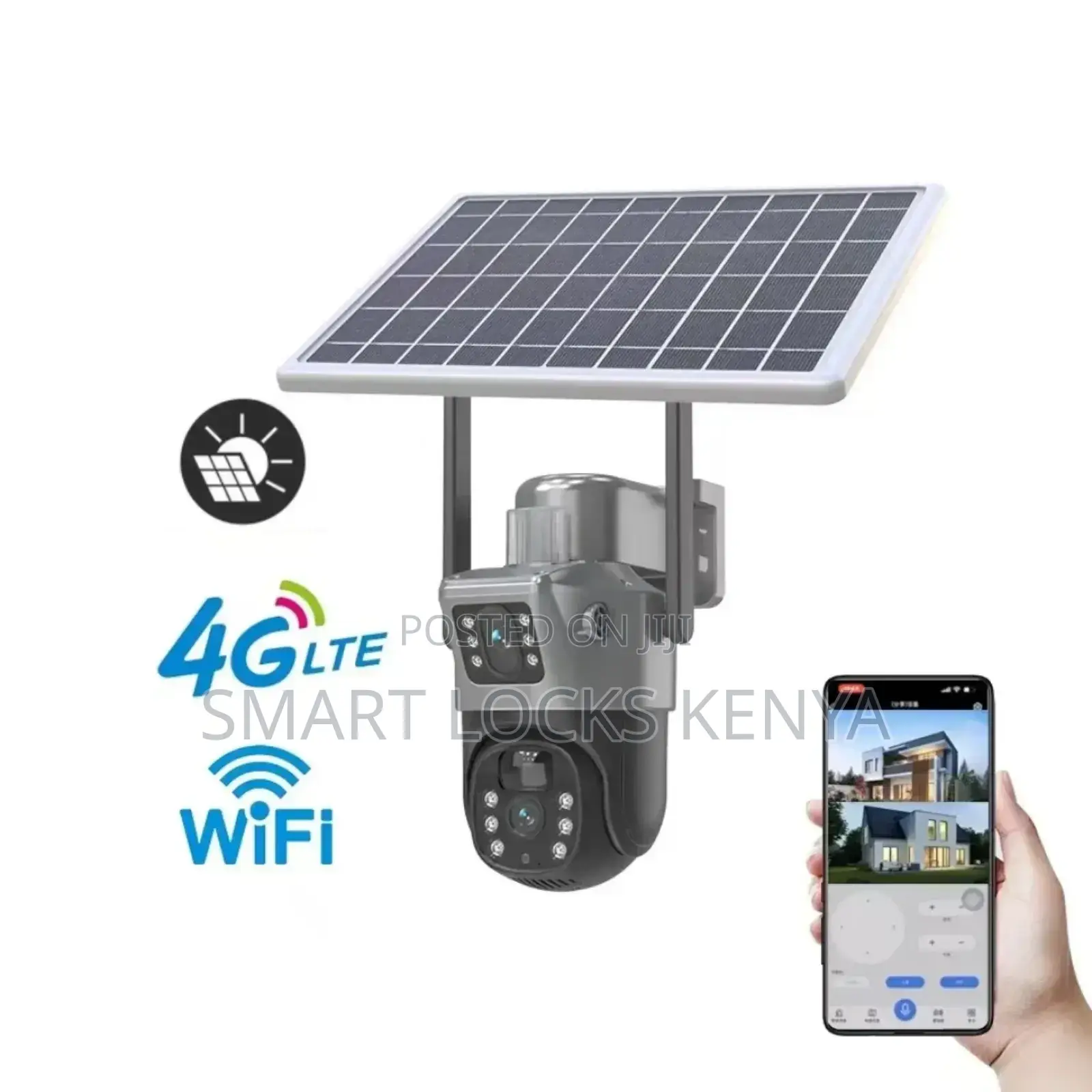 Four Lens 4g PTZ Smart Ai Solar Camera* Solar Powered.