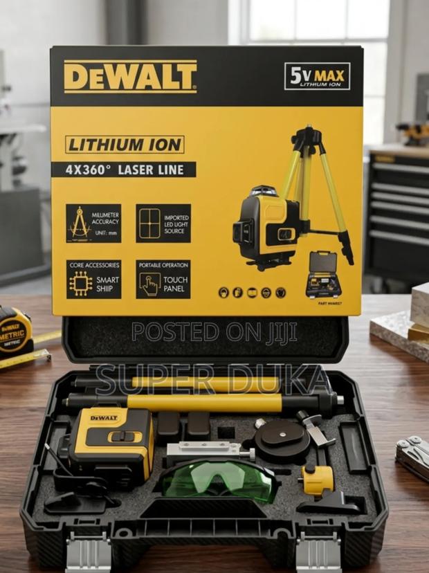 Heavy Duty Dewalt 4x360 Degree 16 Line Green Laser Level Kit + Tripod. - main view