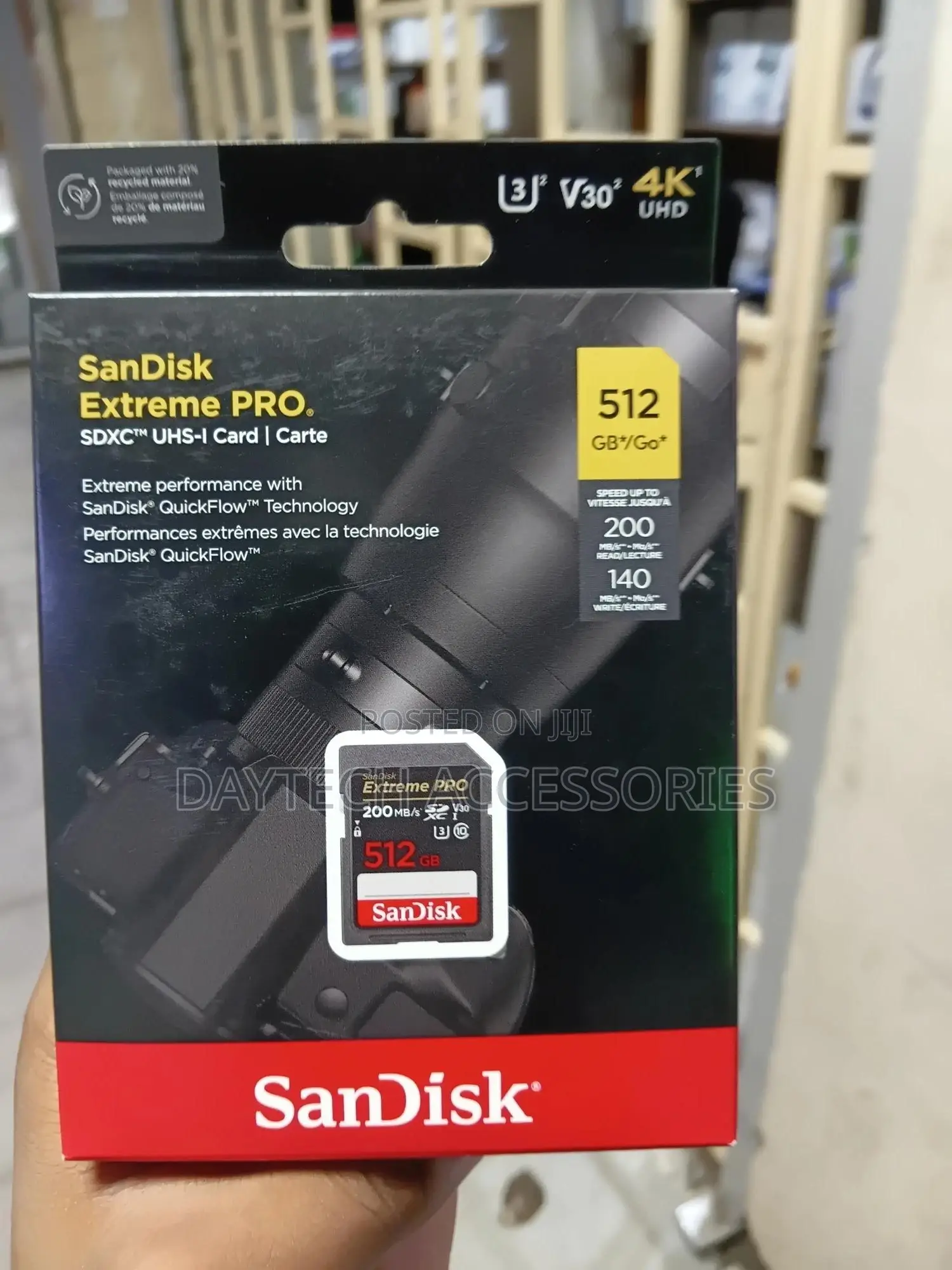 Sandisk Extreme Pro 512gb SDXC Uhs-I Memory Card.