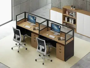 Office Workstation : Office 2-Way Straight Modular Workstation