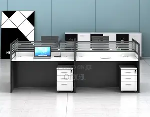 Office Workstation : Office 2-Way Straight Modular Workstation