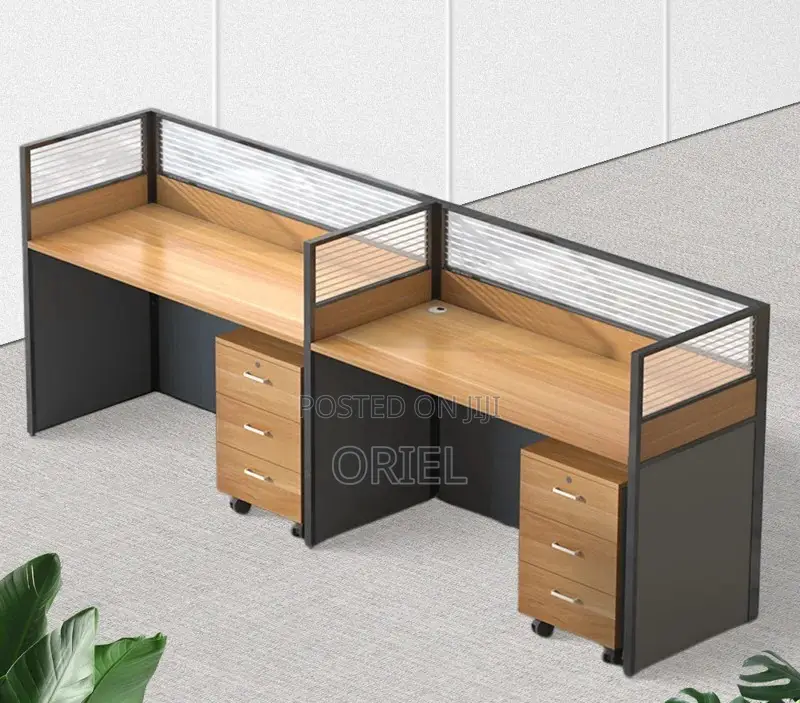 Office Workstation : Office 2-Way Straight Modular Workstation