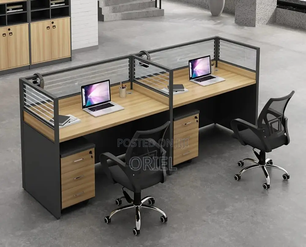Office Workstation : Office 2-Way Straight Modular Workstation
