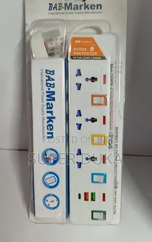 Bab-Marken 4-Way Surge Protector Extension With Usb Type-C Ports.3m