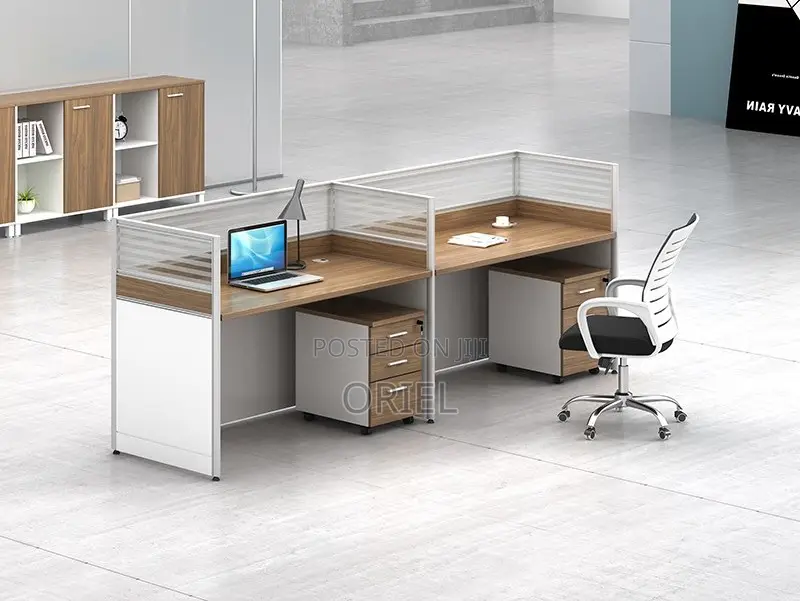 Office Workstation : Office 2-Way Straight Modular Workstation