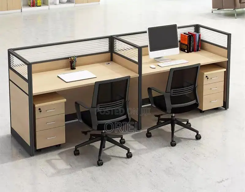 Office Workstation : Office 2-Way Straight Modular Workstation